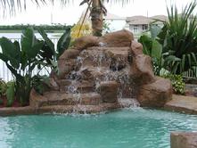 Brown Stone Bubbling Waterfall