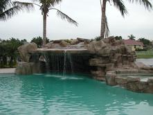 cave with spa waterfall